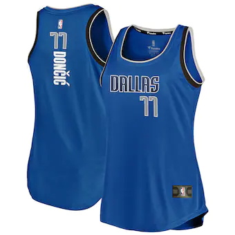 womens fanatics branded luka doncic blue dallas mavericks f-263